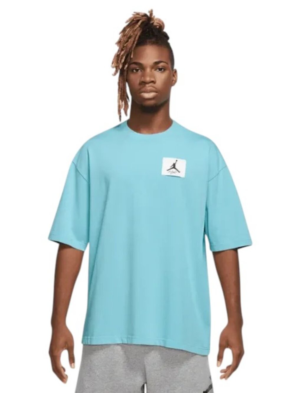 Jordan Flight Oversized Fit T-Shirt Men's Size 3XL Bleached Aqua Statement NWT